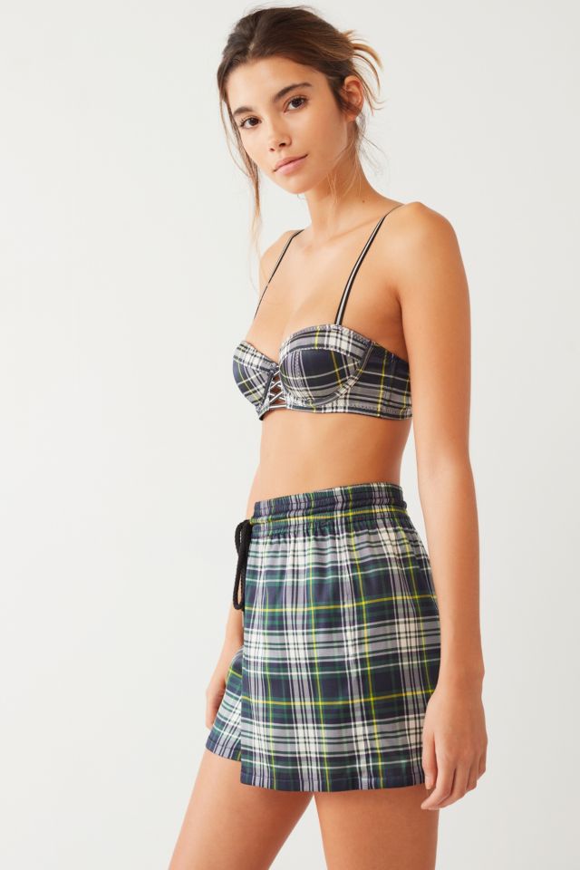 Puma Fenty By Rihanna Plaid Bra Top