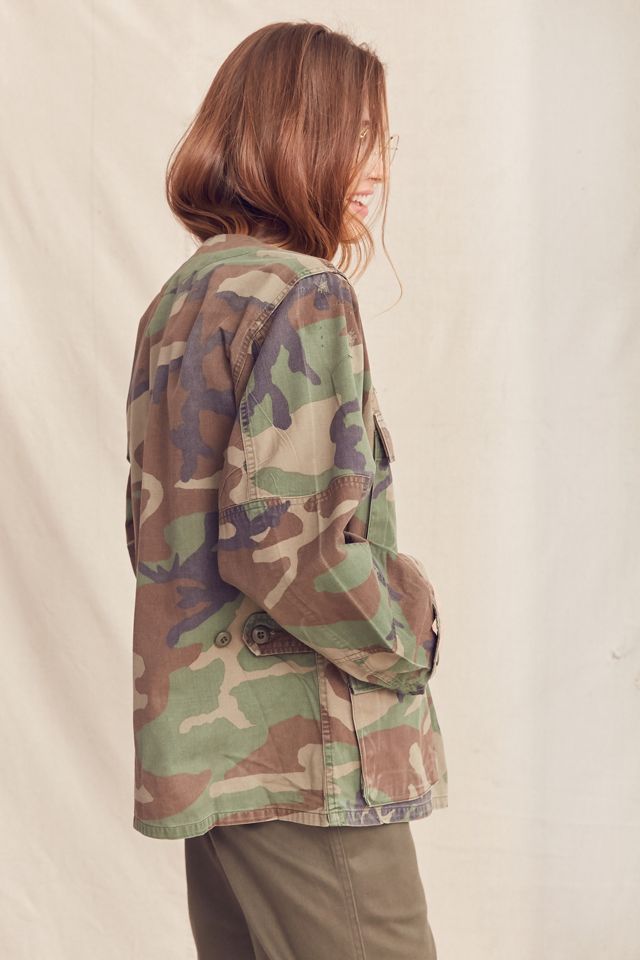 Urban Renewal Recycled Collarless Camo Surplus Jacket #1