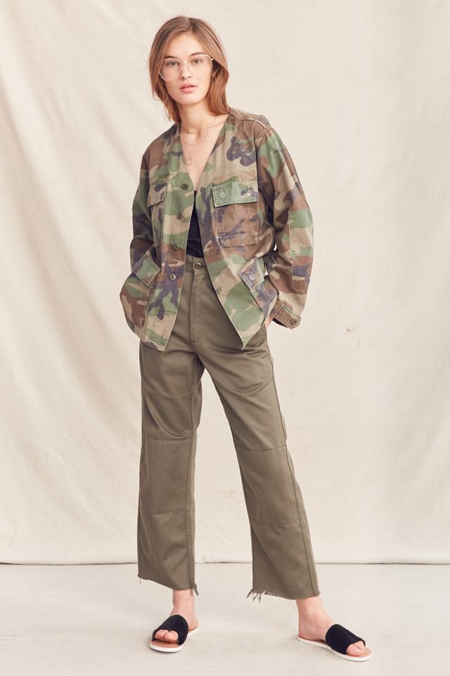 Urban Renewal Recycled Collarless Camo Surplus Jacket #3