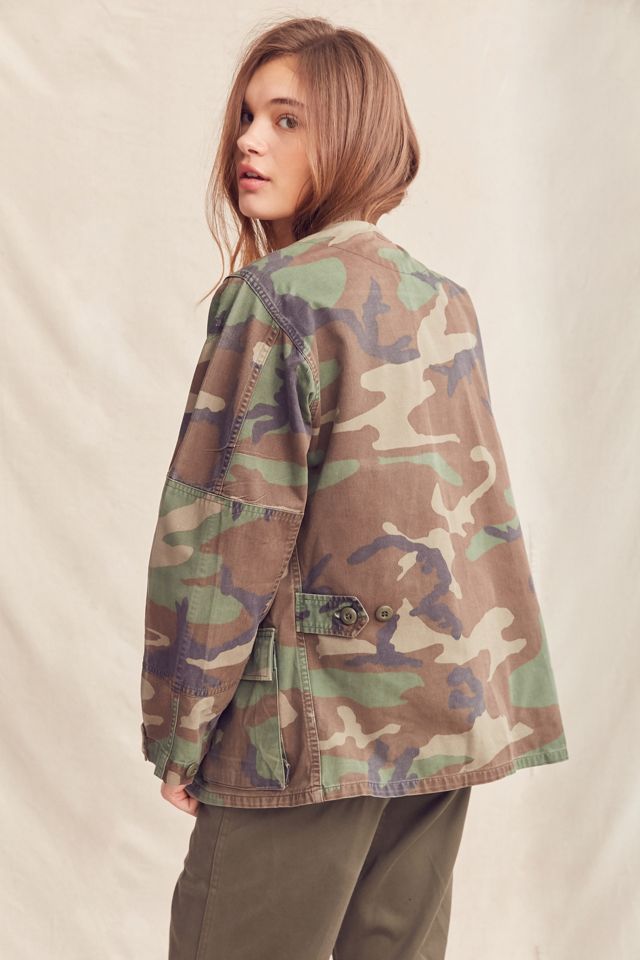 Urban Renewal Recycled Collarless Camo Surplus Jacket #4