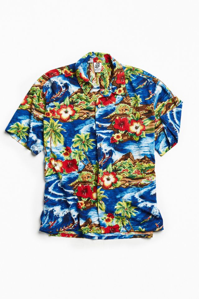 Vintage Floral Hawaiian Vacation Shirt | Urban Outfitters