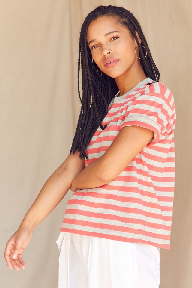 Vintage Striped Oversized Tee #2