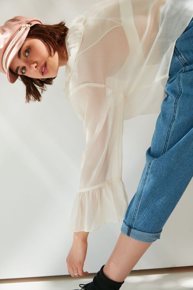 Kimchi Blue Leola Sheer Ruffle Blouse #3