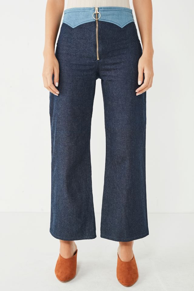 Lykke Wullf Jesse Two-Tone Wide-Leg Pant #2