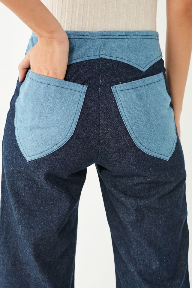 Lykke Wullf Jesse Two-Tone Wide-Leg Pant #3