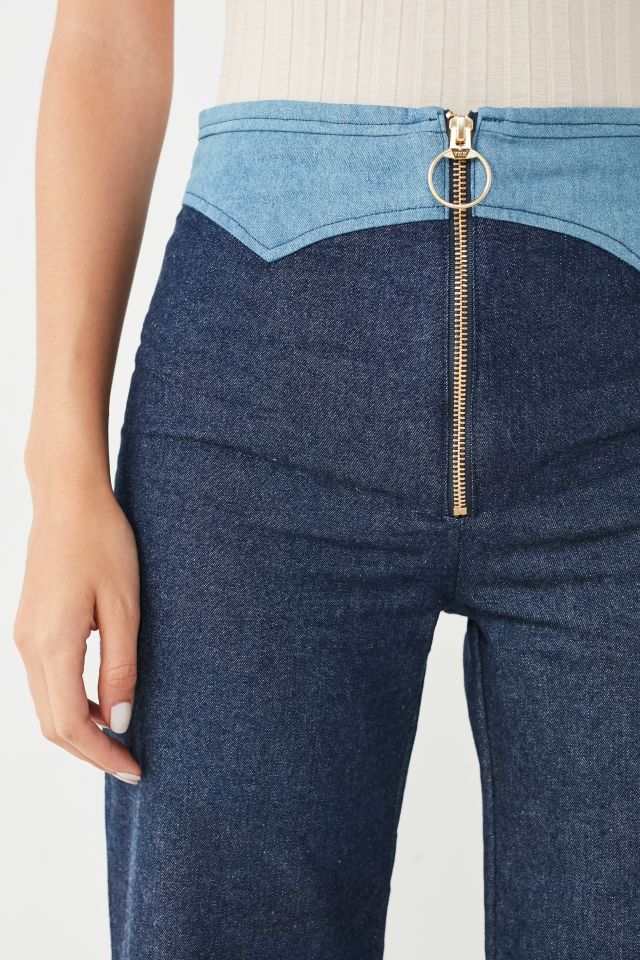 Lykke Wullf Jesse Two-Tone Wide-Leg Pant #5