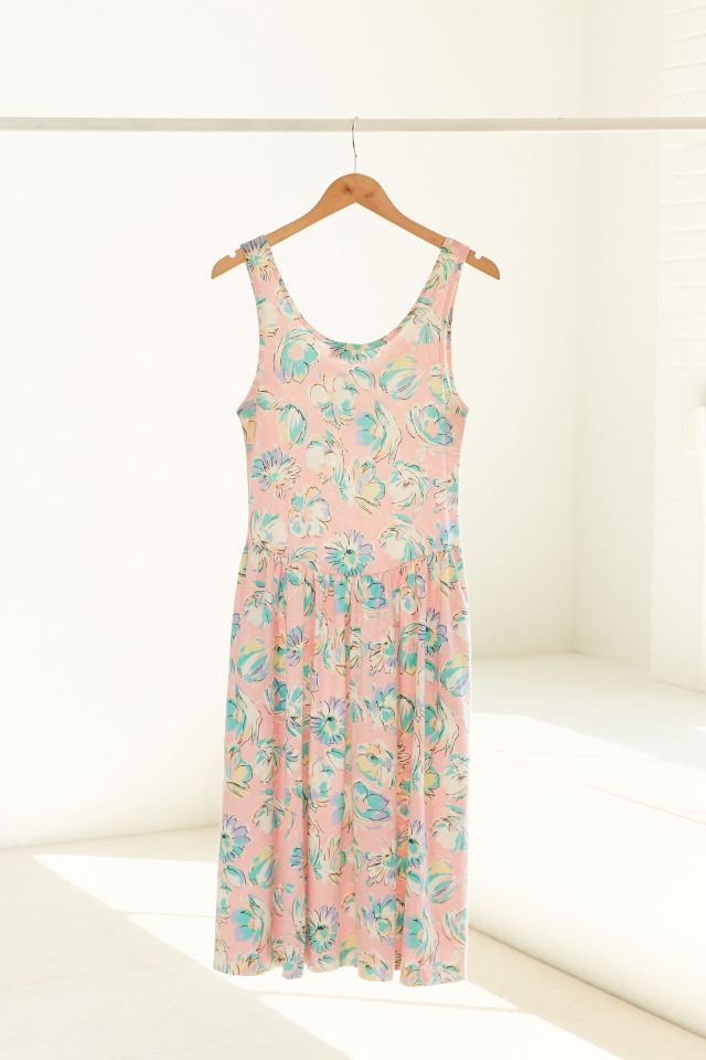 Vintage Pink Floral Knit Dress #5