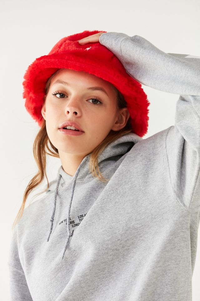 Kangol Faux Fur Casual Bucket Hat