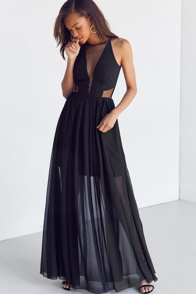 Dress the Population Claire Mesh Maxi Dress | Urban Outfitters