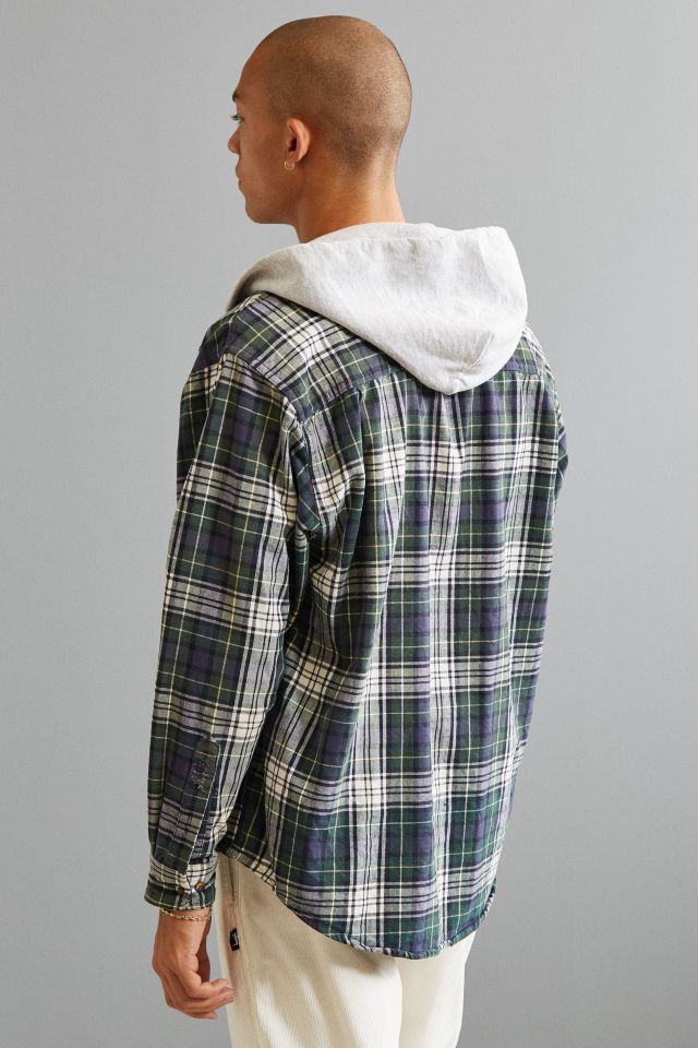 Urban outfitters flannel online hoodie