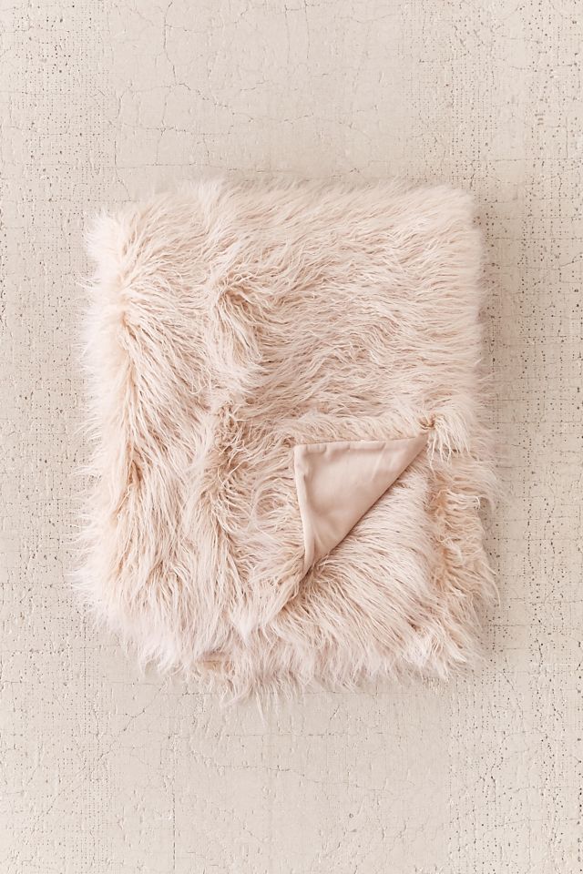 Marisa Tipped Faux Fur Throw Blanket #1