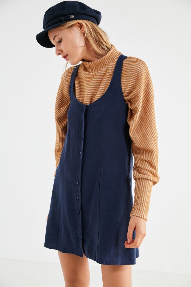 Kimchi Blue Button-Down Linen Mini Dress #1