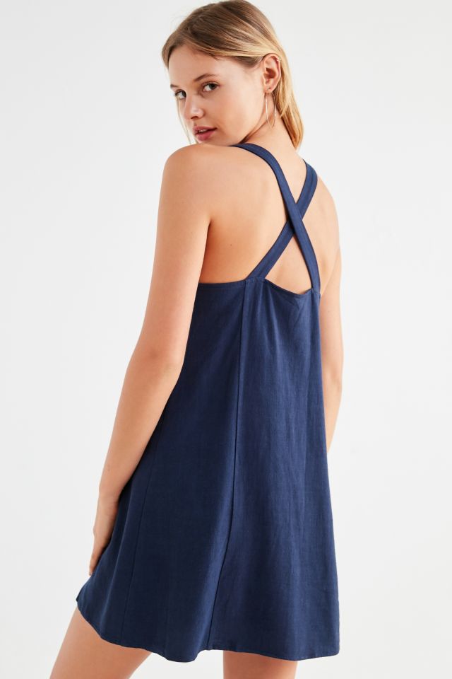 Kimchi Blue Button-Down Linen Mini Dress #2