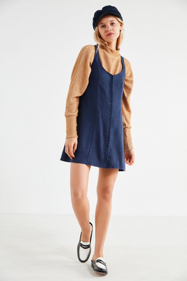 Kimchi Blue Button-Down Linen Mini Dress #4