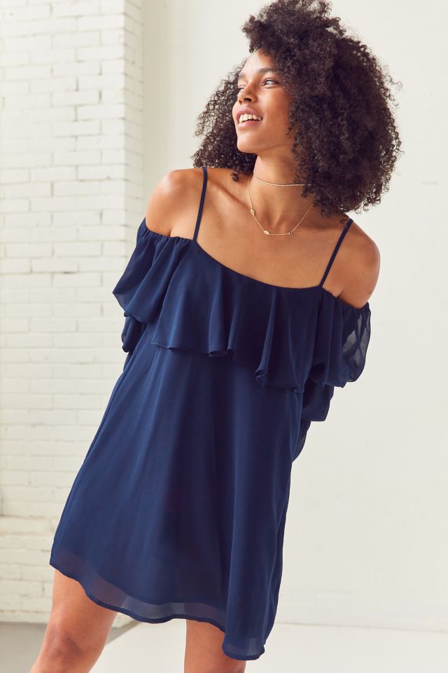 Lucca Couture Katie Cold-Shoulder Ruffle Sleeve Dress #2