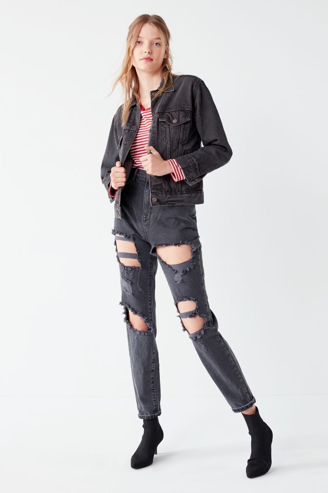BDG Mom Destroyed Jean – Black #3