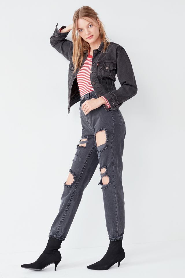 BDG Mom Destroyed Jean – Black #5