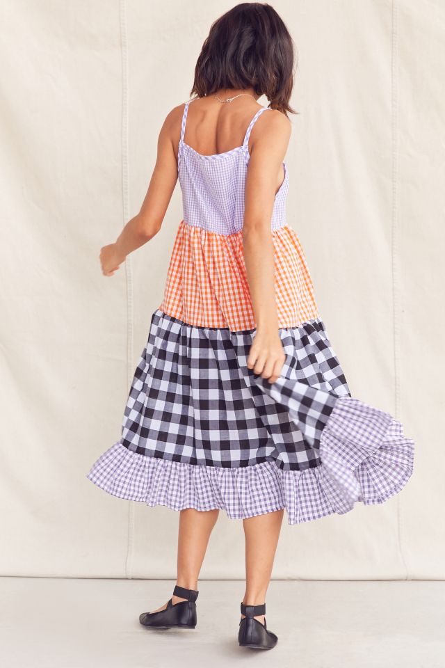 Urban Renewal Recycled Pieced Gingham Midi Dress #3