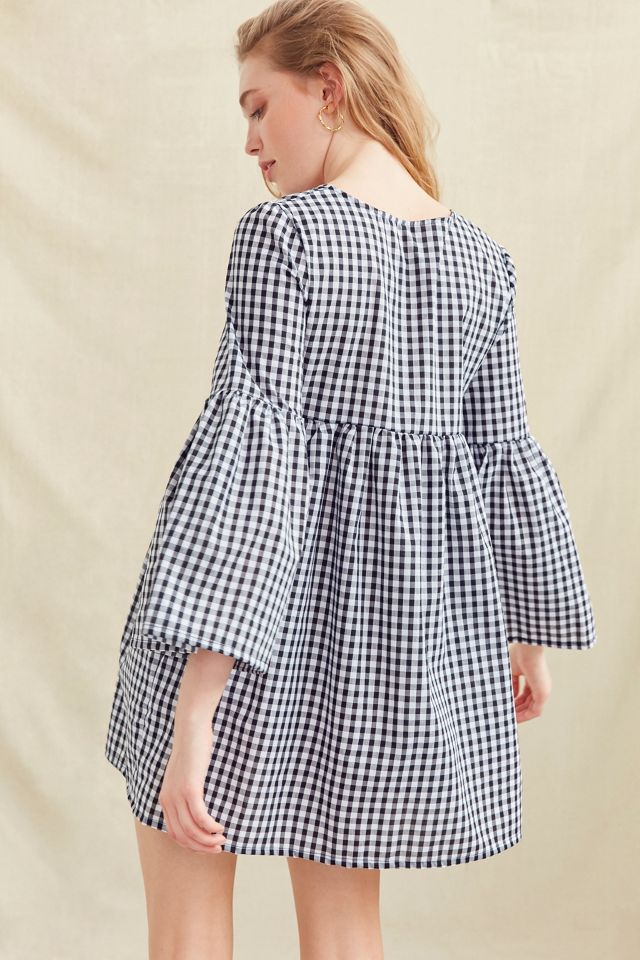 Urban Renewal Remade Bell-Sleeve Gingham Dress #2