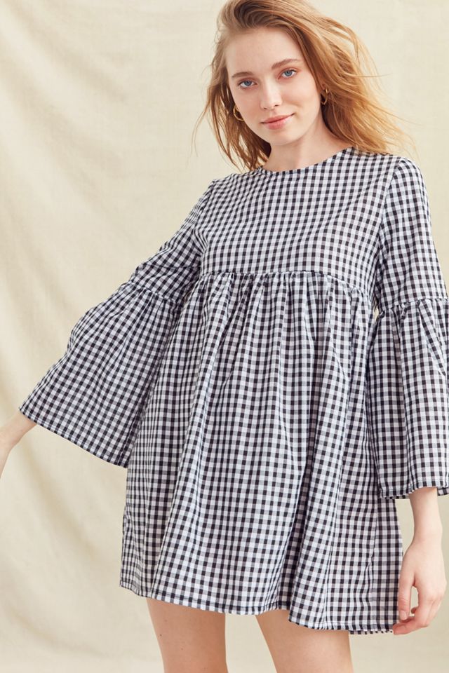 Urban Renewal Remade Bell-Sleeve Gingham Dress #3