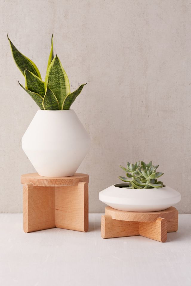 Areaware Tiered Wood Plant Pedestal Set #1