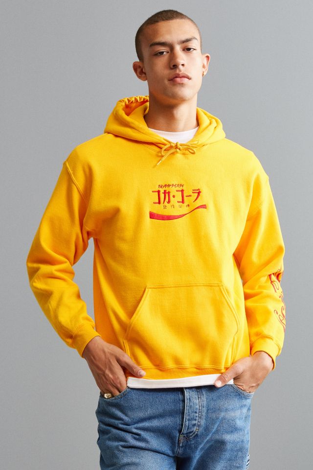 Coca Cola Embroidered Hoodie Sweatshirt Urban Outfitters