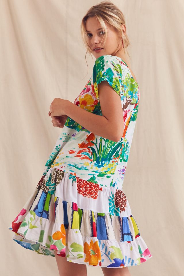 Vintage Jams World '90s Abstract Floral Mini Dress #4