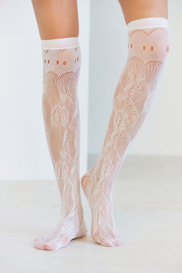 Lace over hotsell the knee socks