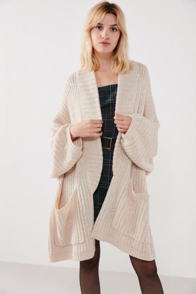 cardigan with attached scarf