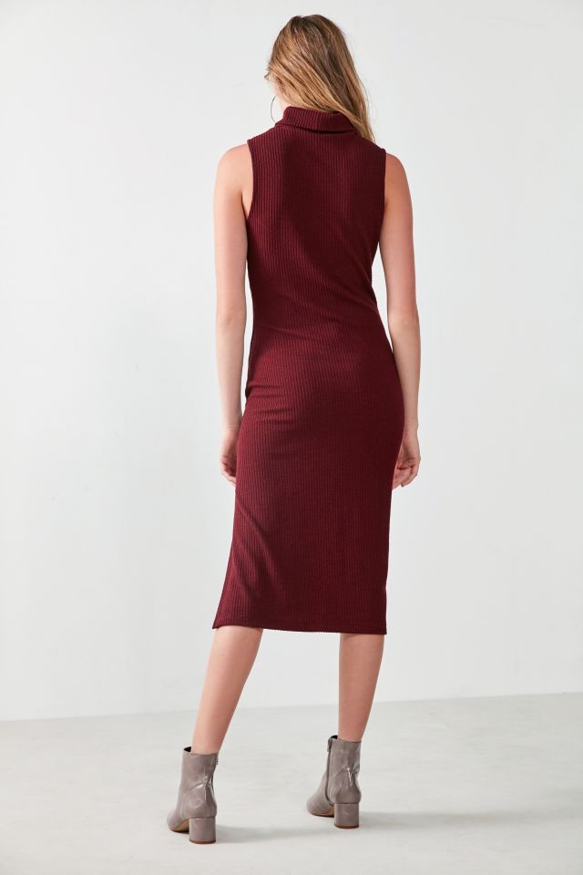 Silence + Noise Jodi Mock Neck Bodycon Midi Dress #5