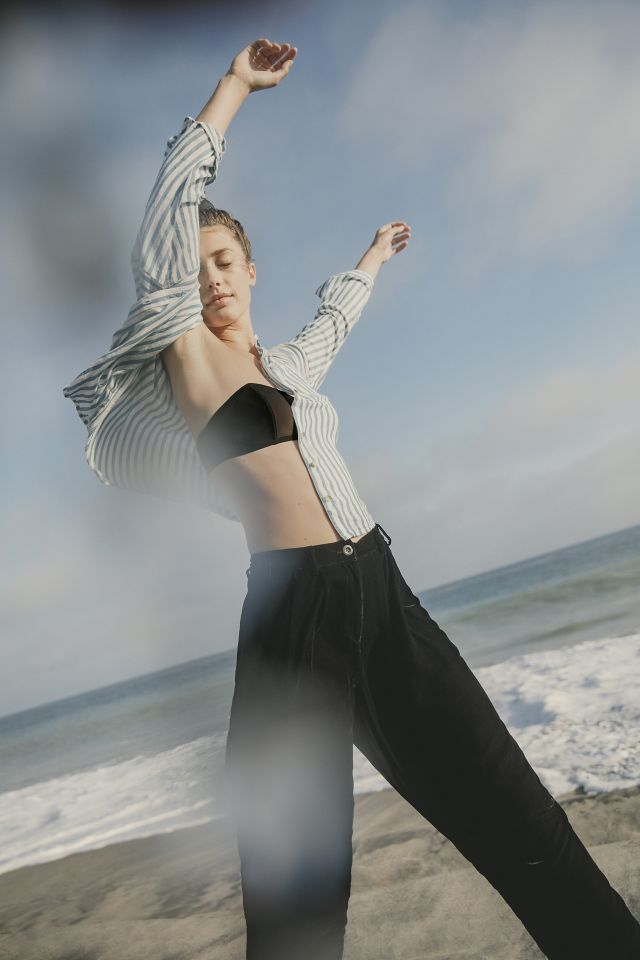 Silence + Noise Olivia Striped Button-Down Shirt