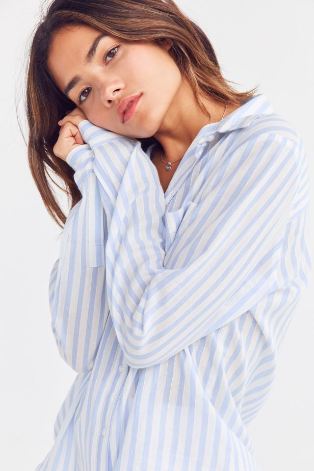 Silence + Noise Olivia Striped Button-Down Shirt #5