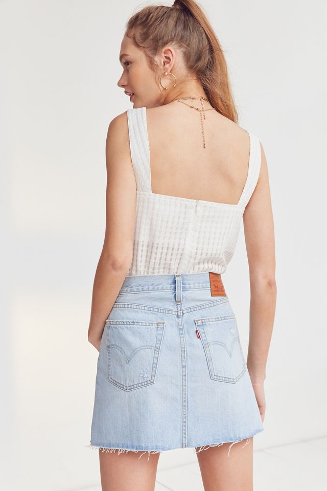 Levi’s Deconstructed Denim Mini Skirt #4