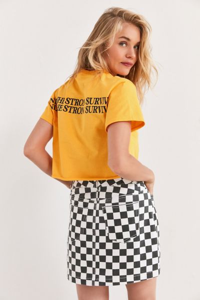 bdg checkered skirt