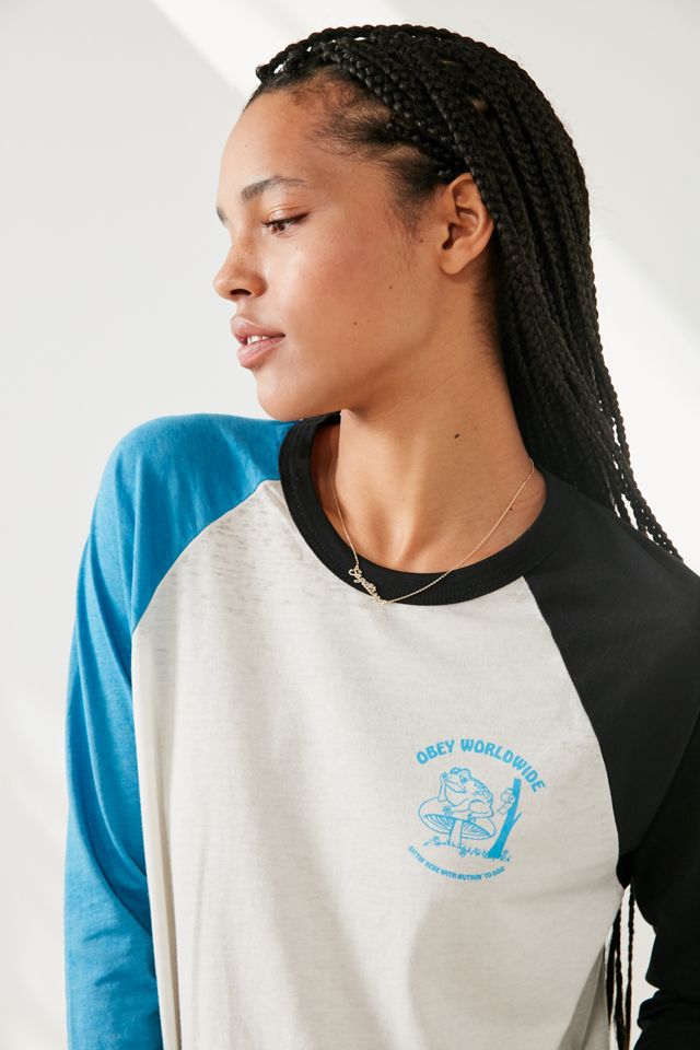 OBEY Totally Awesome Raglan Long-Sleeve Tee | Urban Outfitters