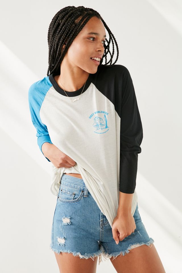 OBEY Totally Awesome Raglan Long-Sleeve Tee | Urban Outfitters