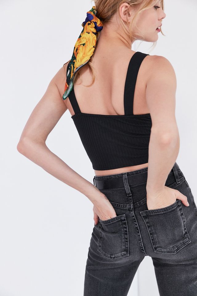 Silence + Noise Bella Cropped Corset Cami #1