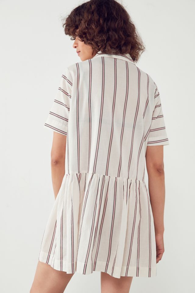 BDG Kennedy Striped Drop-Waist Mini Dress #1