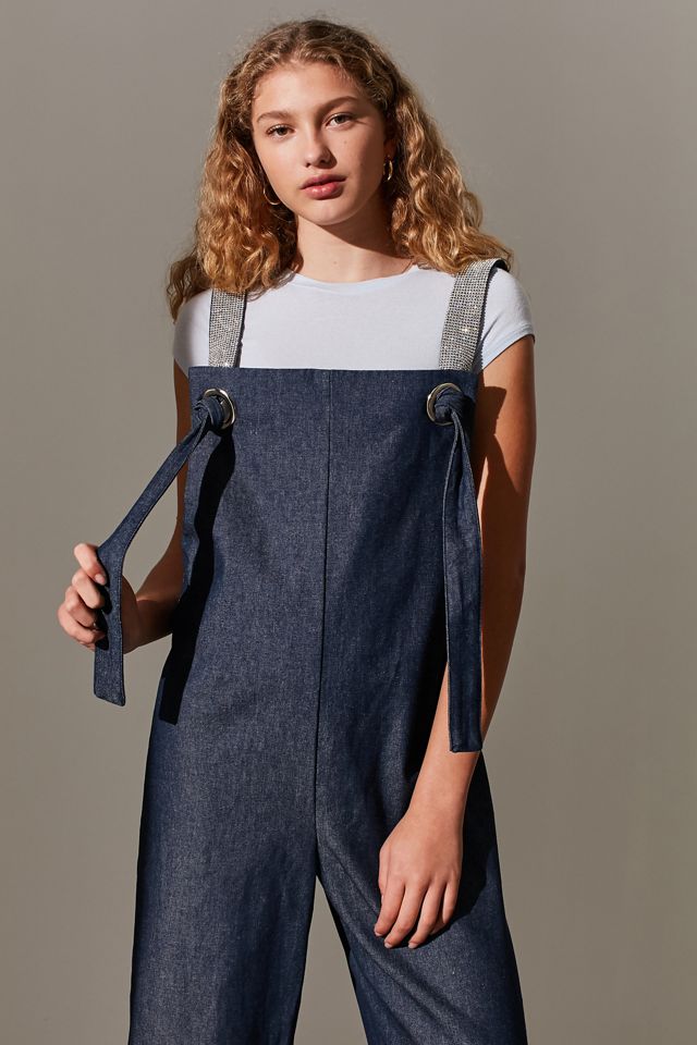 CS Rhinestone Straight-Leg Overall | Urban Outfitters