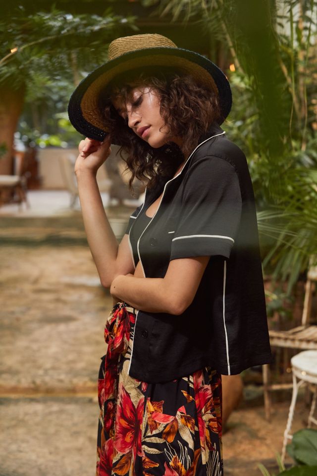 Cooperative Shiny Short Sleeve Pajama Top #4
