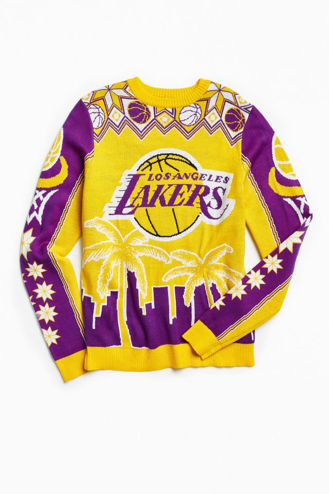 Demon Play Voorloper school Los Angeles Lakers Intarsia Sweater | Urban Outfitters