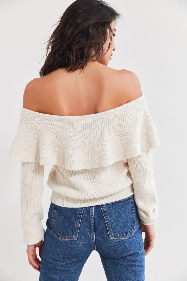 Kimchi Blue Chrissy Off-The-Shoulder Ruffle Sweater #1