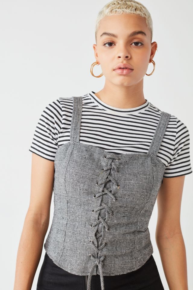 Silence + Noise Lace-Up Corset Top #5