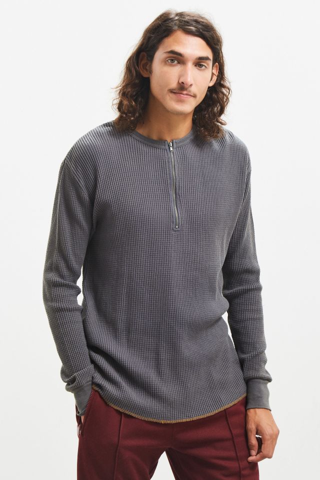 UO Zip Neck Thermal Long Sleeve Tee #1