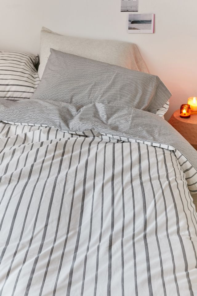 Housse de couette réversible à rayures #2