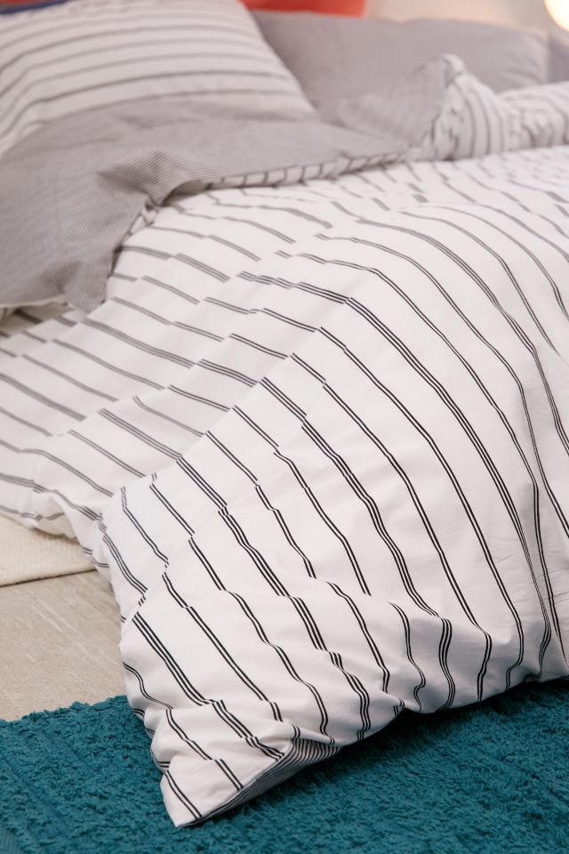 Housse de couette réversible à rayures #3