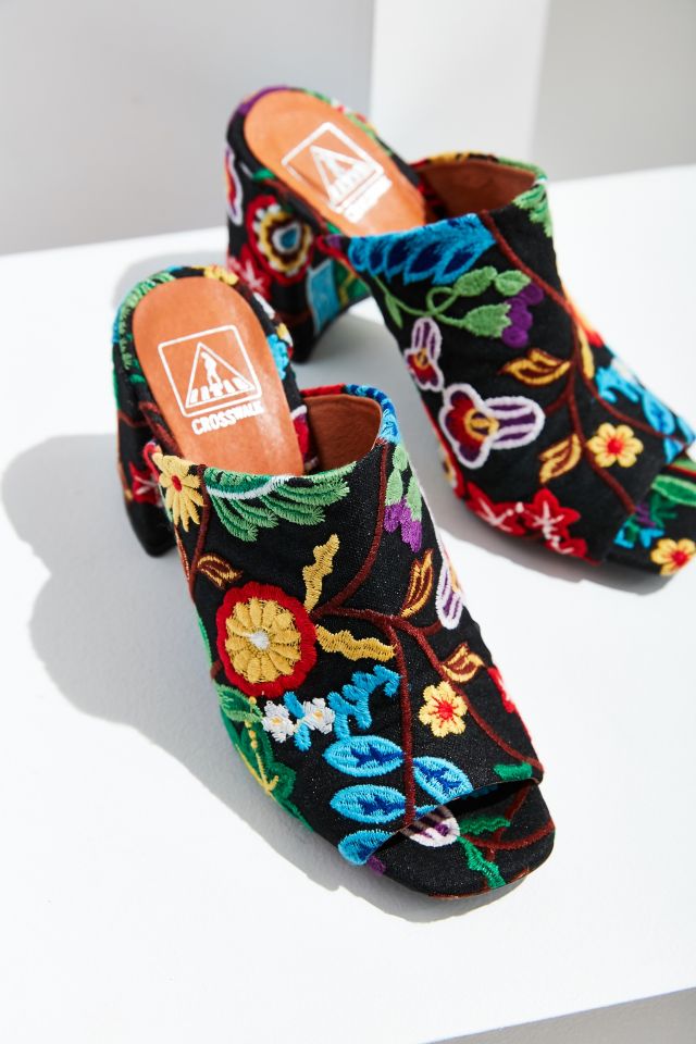 Crosswalk Embroidered Mule #3