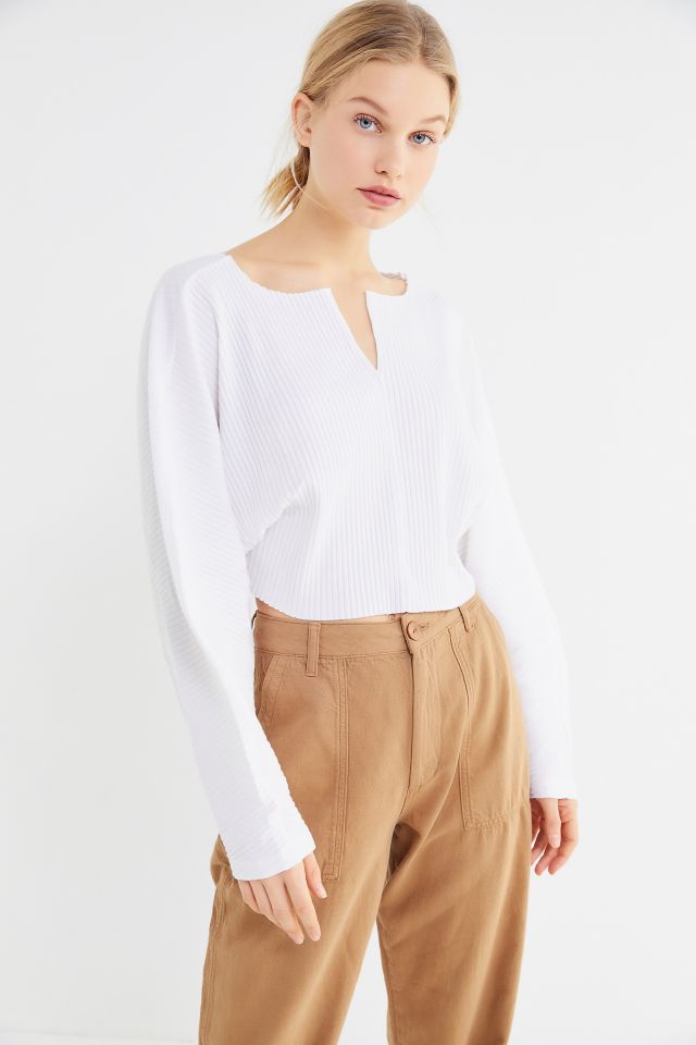 Kimchi Blue Riki Ribbed Cropped Top #3