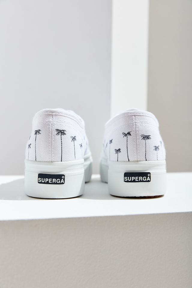 Sneakers à plateforme et motif de palmiers Superga #5
