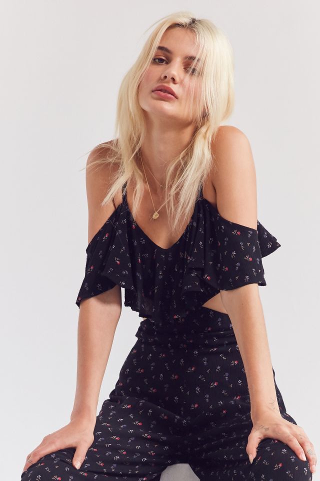 Kimchi Blue Gianna Ruffle Cold-Shoulder Jumpsuit #3